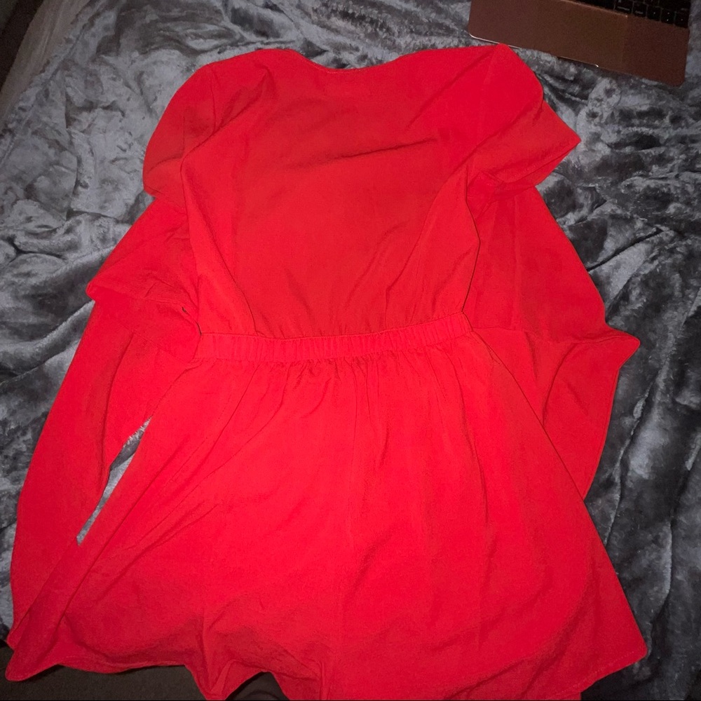 White Fox Boutique Red Romper - Picture 4 of 5